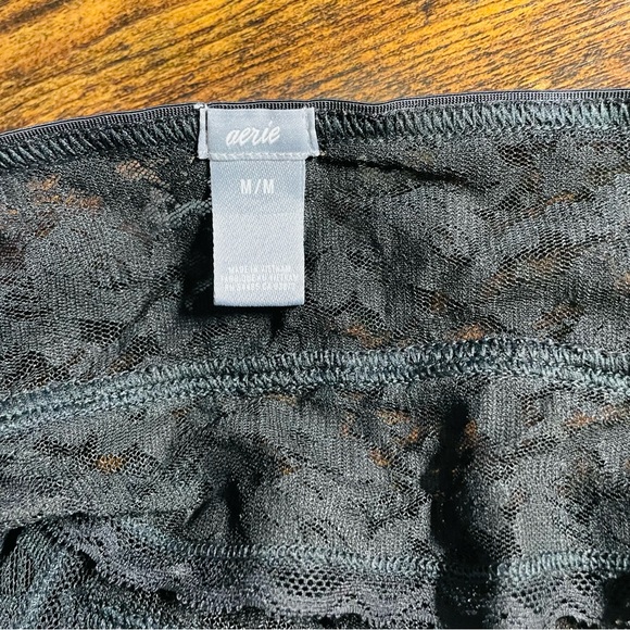 Aerie Bandeau Black Lace Strapless Bra Medium - Picture 5 of 7